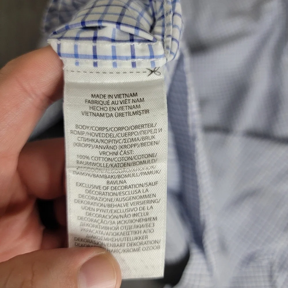 Polo Ralph Lauren Purepress Shirt Men's Medium Plaid Long Sleeve Button Up